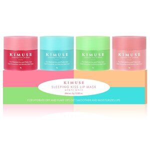 KIMUSE Lip Mask Set 4PCS Lip Sleeping Mask Overnight Treatment NEW